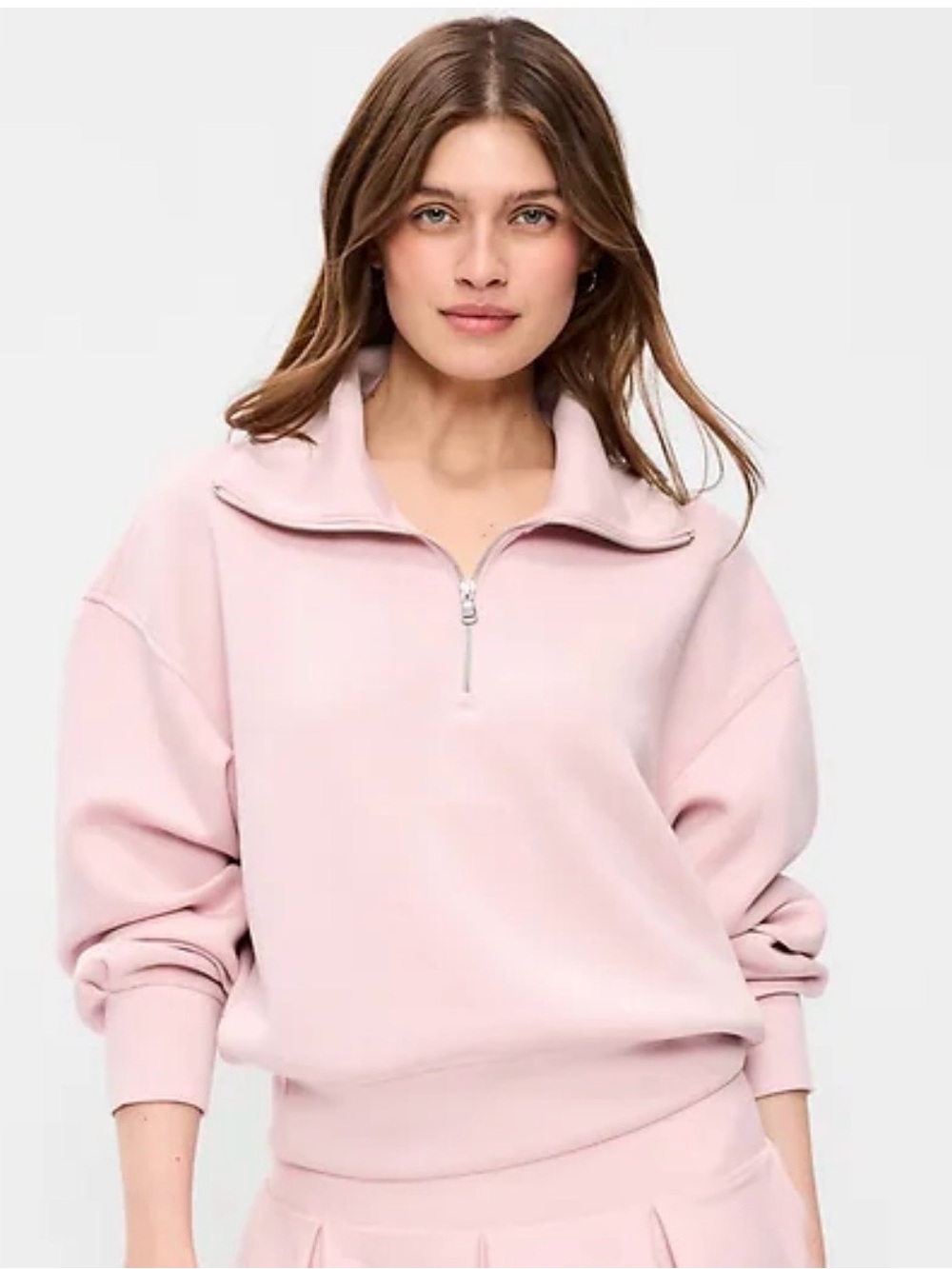 Old Navy  Active pink  Half-Zip Cropped Pullover